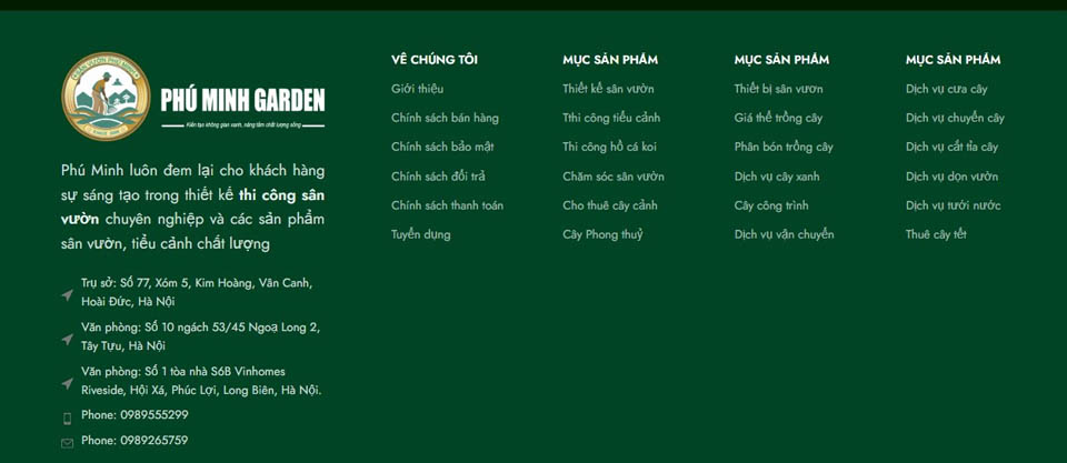 Giới thiệu web thiết kế thi công sân vườn