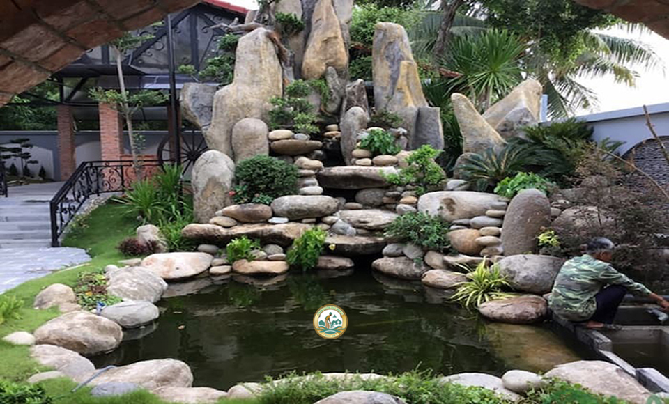 đá phong thuỷ hồ cá koi