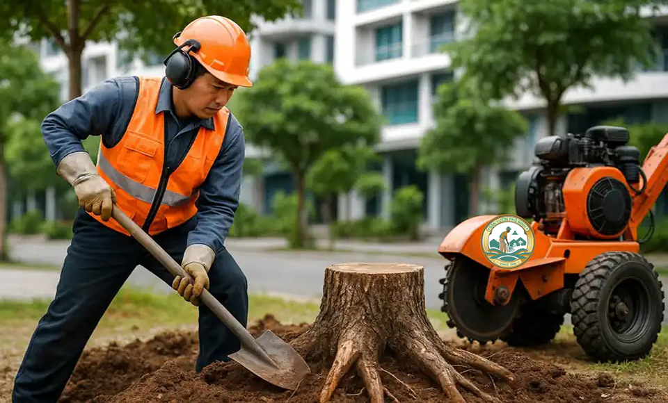 Đào gốc cây xanh