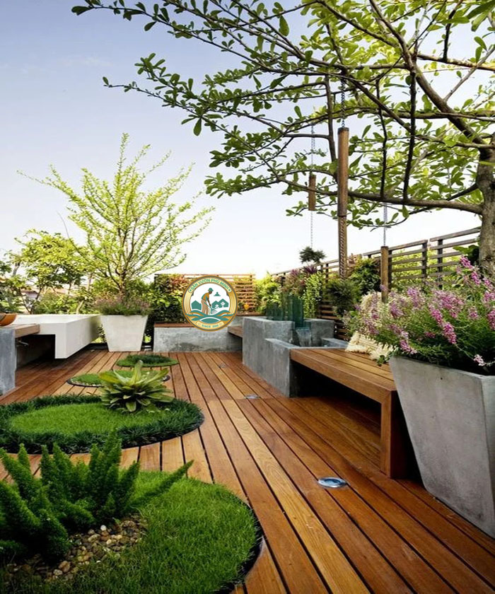 thi công tiểu cảnh sân thượng