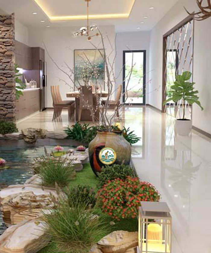 thiết kế thi công tiểu cảnh trong nhà