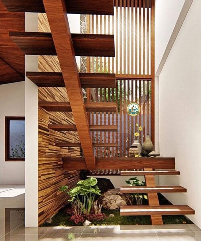 Tiểu cảnh gầm cầu thang biệt thự