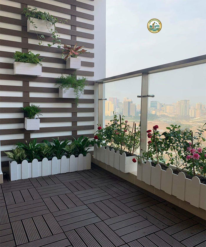 trồng cây xanh ban công