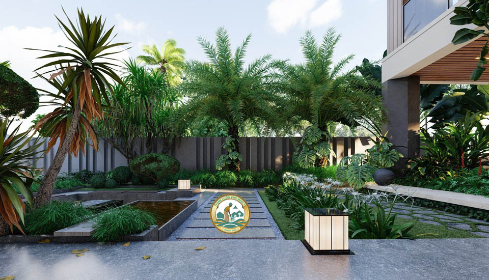 Thiết kế Tiểu cảnh Sân vườn tại Hòa Bình