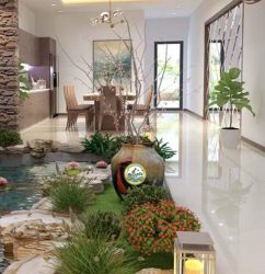 thiết kế thi công tiểu cảnh trong nhà