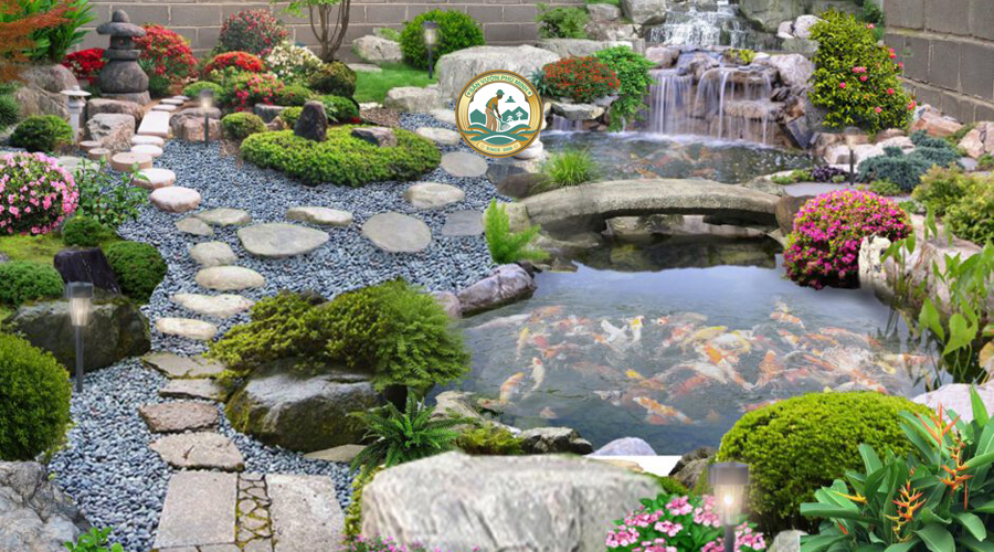 bể cá tiểu cảnh sân vườn