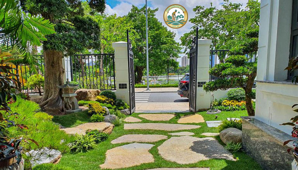 Thi công sân vườn tại ô diên Đan Phượng