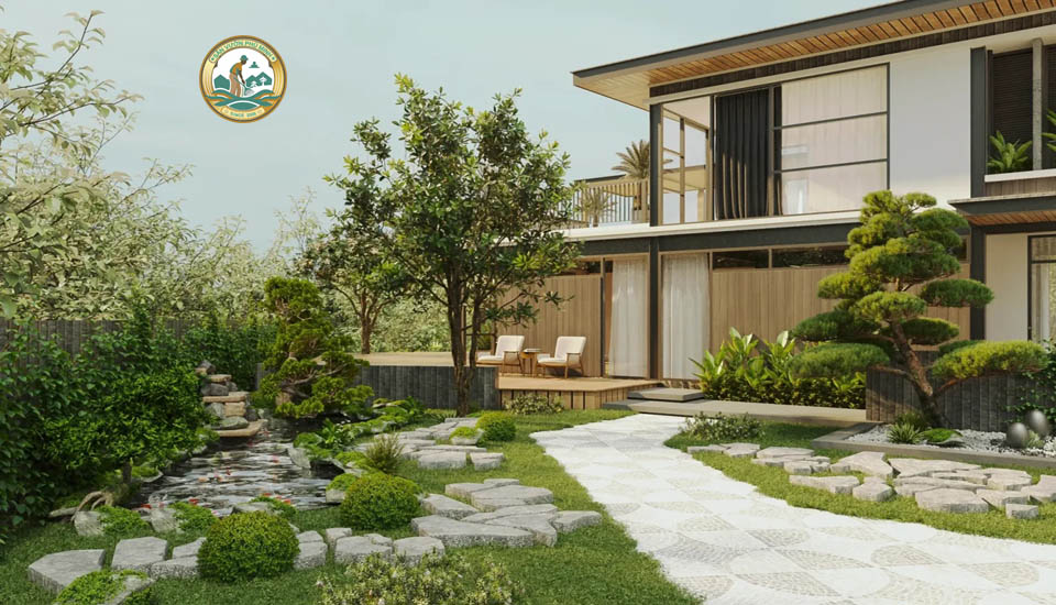 Thiết kế Sân vườn tại Quốc Oai